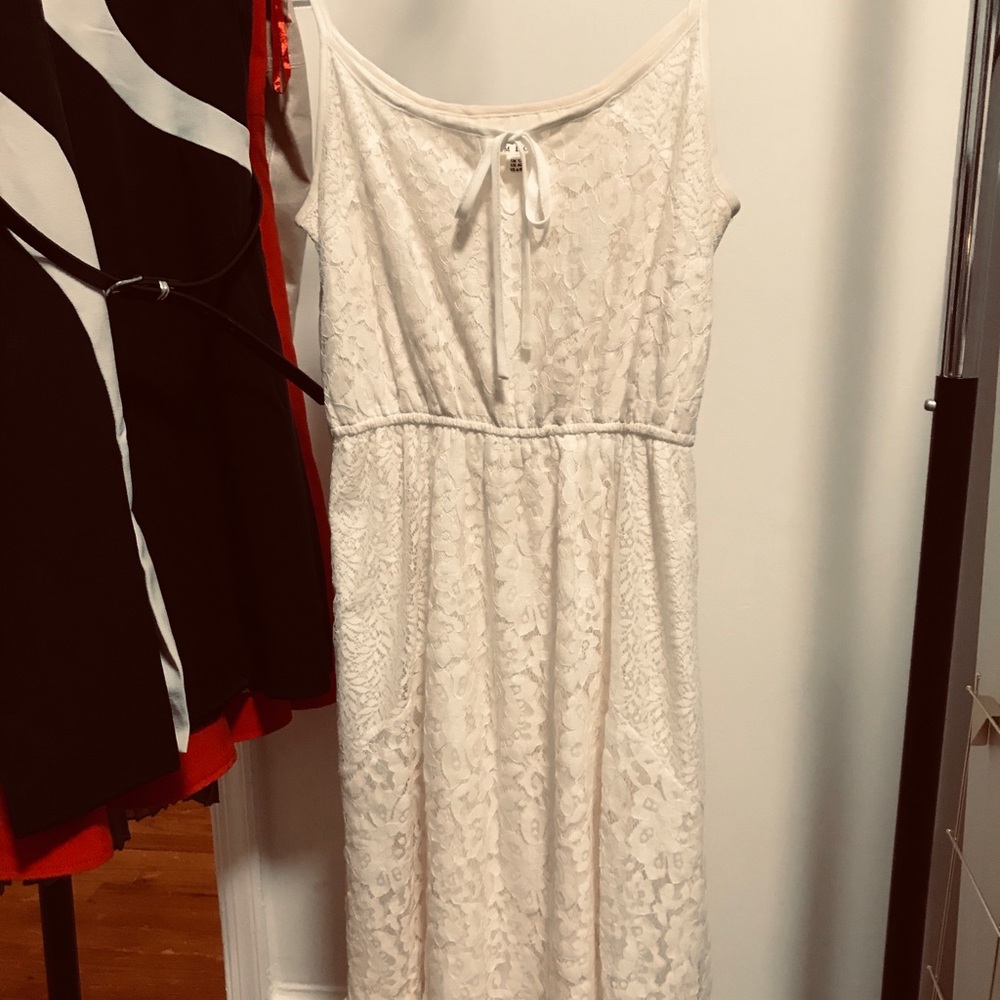Midi Ivory Lace Dress